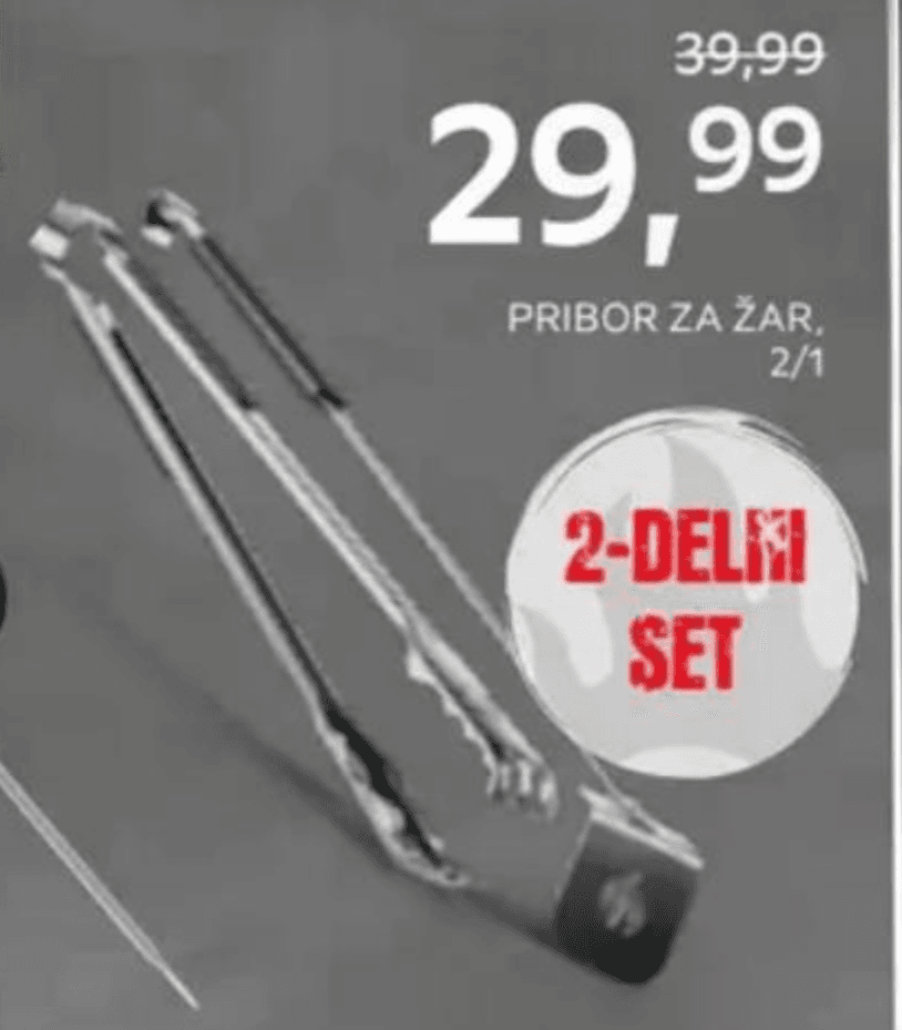Pribor za žar 2/1 Akcija v trgovini Lesnina