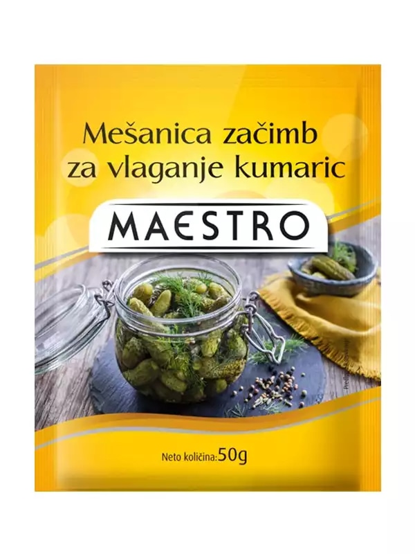 Maestro mešanica začimb za vlaganje kumaric 50 g Akcija v trgovini Tuš
