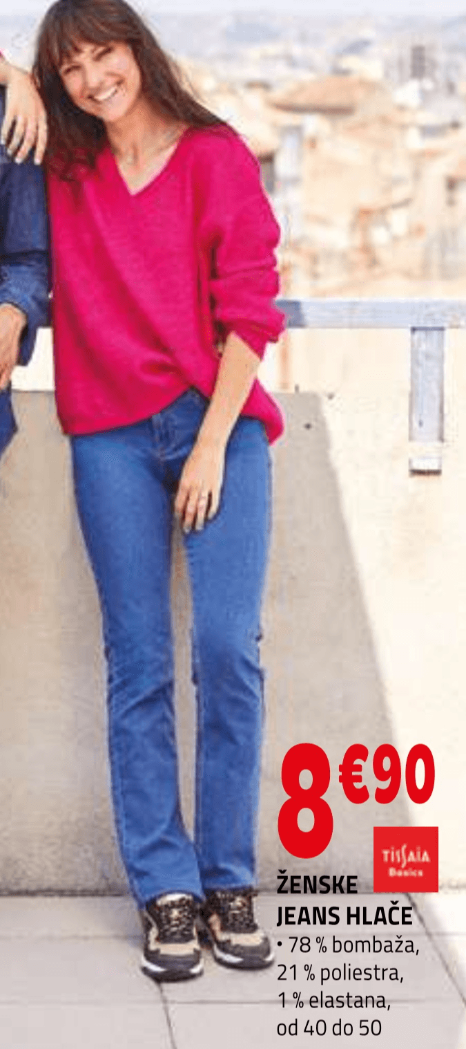 Ženske Jeans Hlače TISSAÏA Basics - Akcija v trgovini E.Leclerc