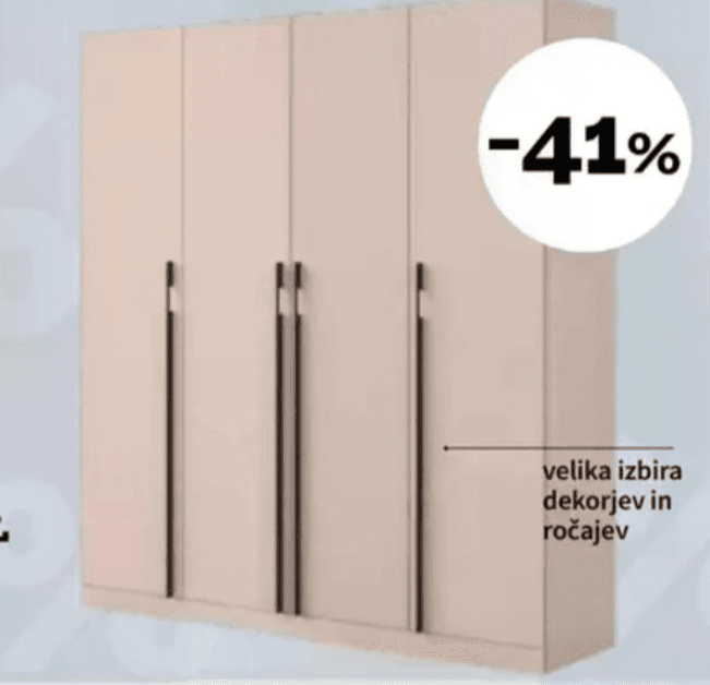 Cvita Next omara 4V 202 x 60 x 220 cm Akcija v trgovini Prima