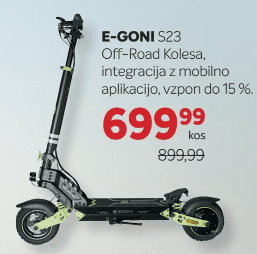 E-Goni S23 Akcija v trgovini Merkur