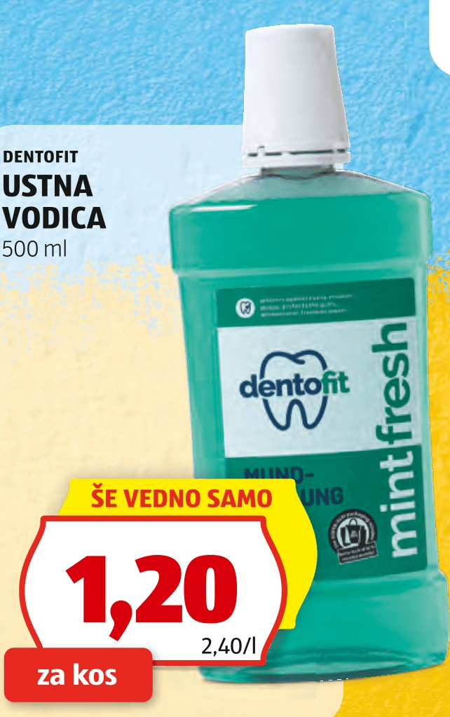 Dentofit Ustna vodica 500 ml - Akcija v trgovini Hofer