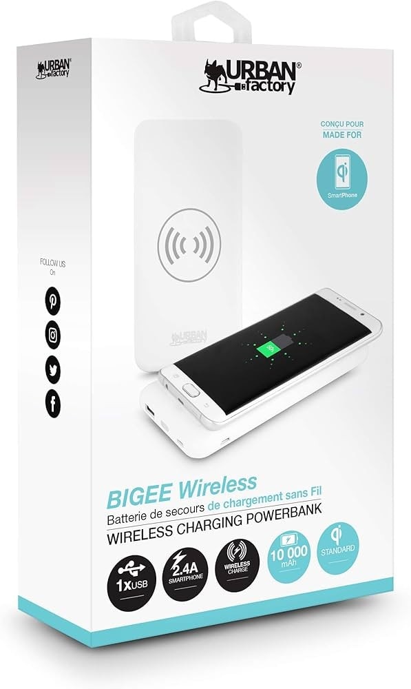 Urban Factory Prenosna baterija Bigee 10000 mAh - Akcija v trgovini E.Leclerc