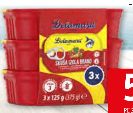 Delamaris Skuša z zelenjavo 3 x 125 g - Akcija v trgovini Jager
