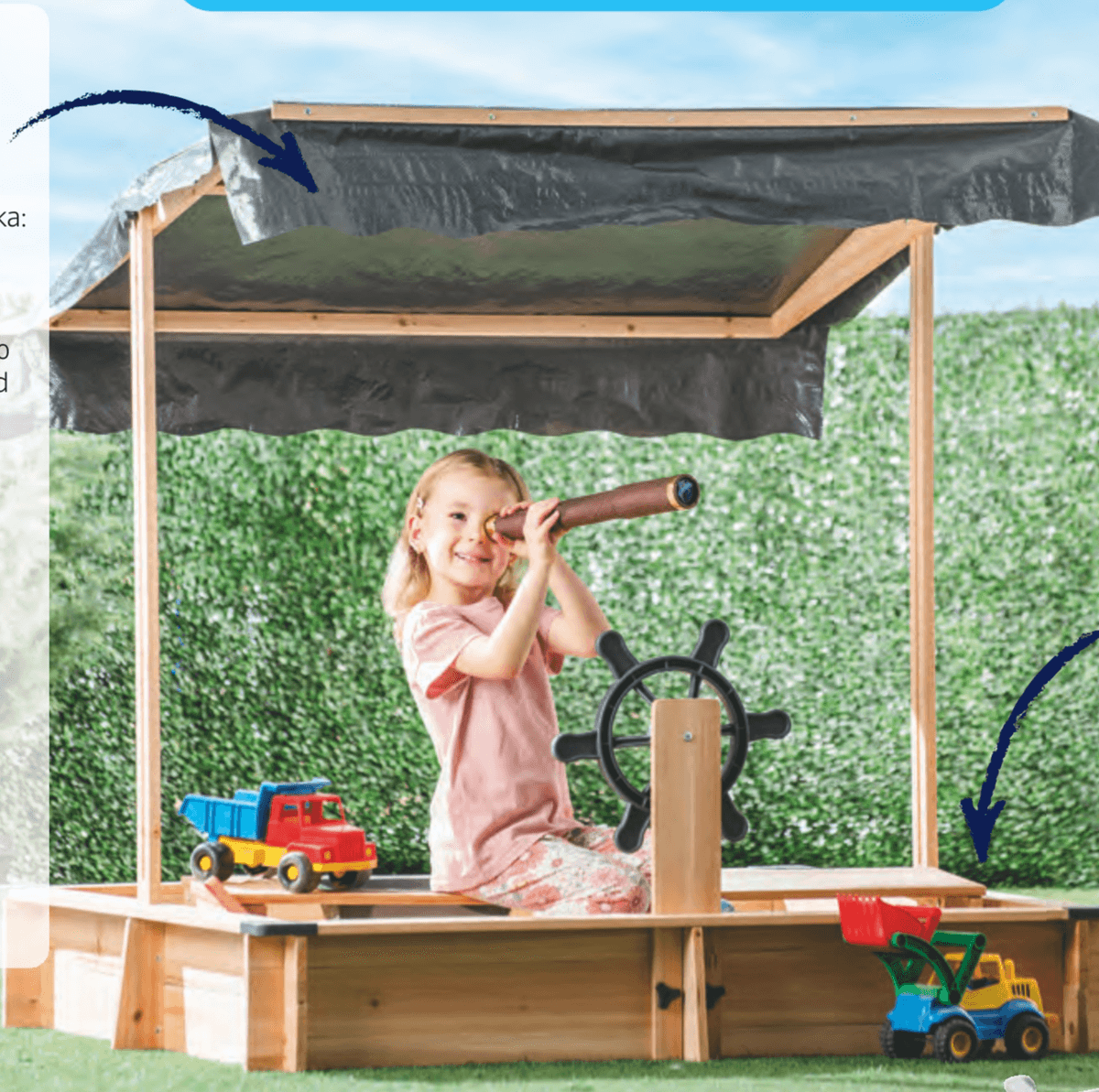 Peskovnik s streho TOYLINO - Akcija v trgovini Hofer