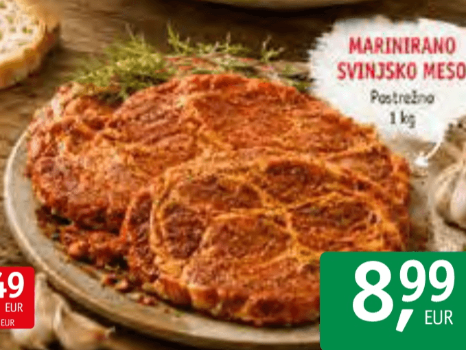 Marinirano svinjsko meso 1 kg - Akcija v trgovini Jager