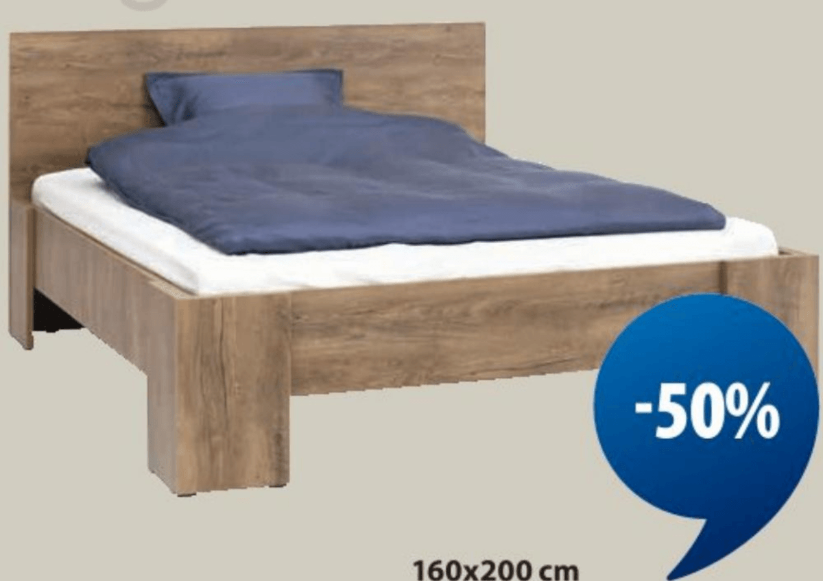 Posteljni okvir VEDDE 160x200 cm - Akcija v trgovini Jysk