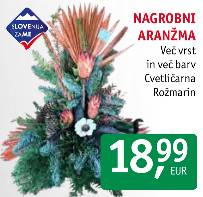 Nagrobni aranžma Akcija v trgovini Jager