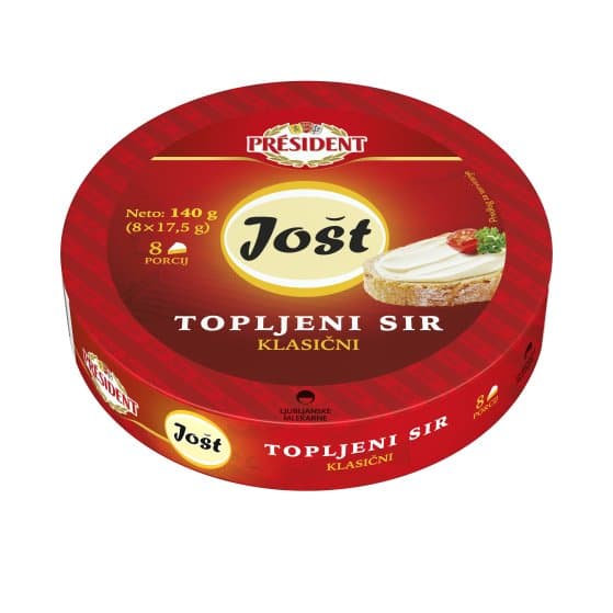 Topljeni sir Jošt Président 140 g Akcija v trgovini E.Leclerc