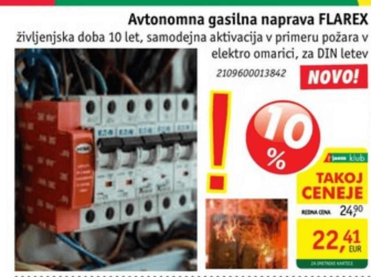 Avtonomna gasilna naprava FLAREX Akcija v trgovini Jager