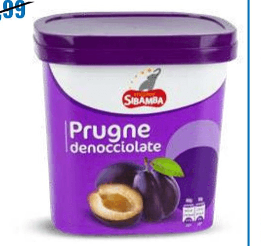 Sibamba suhe slive brez koščic 500 g Akcija v trgovini Eurospin