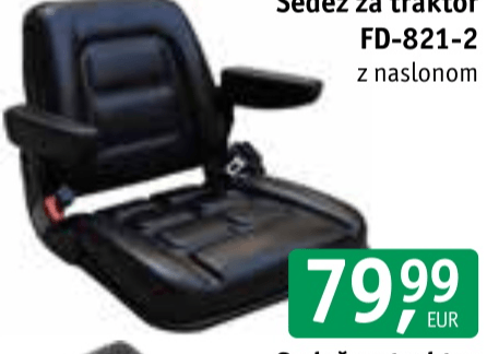 Sedež za traktor FD-821-2 Akcija v trgovini Jager