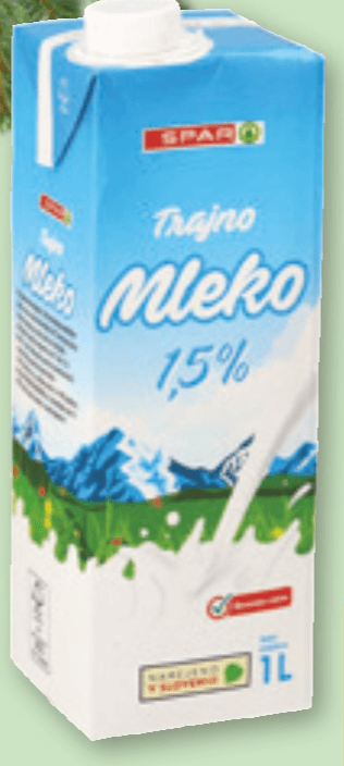 Trajno mleko Pomurske mlekarne 1 L - Akcija v trgovini Spar