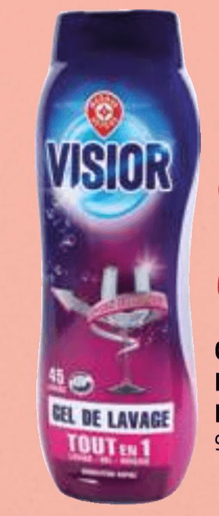 VISIOR Gel za strojno pomivanje posode 900 ml Akcija v trgovini E.Leclerc