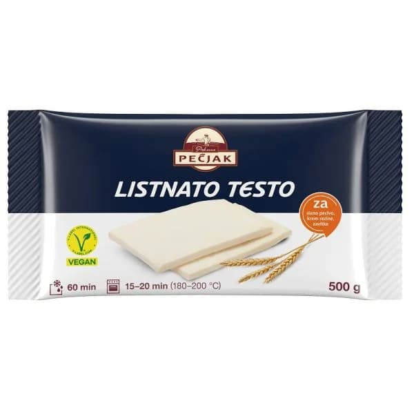 Pečjak Listnato testo 450 g Akcija v trgovini Tuš