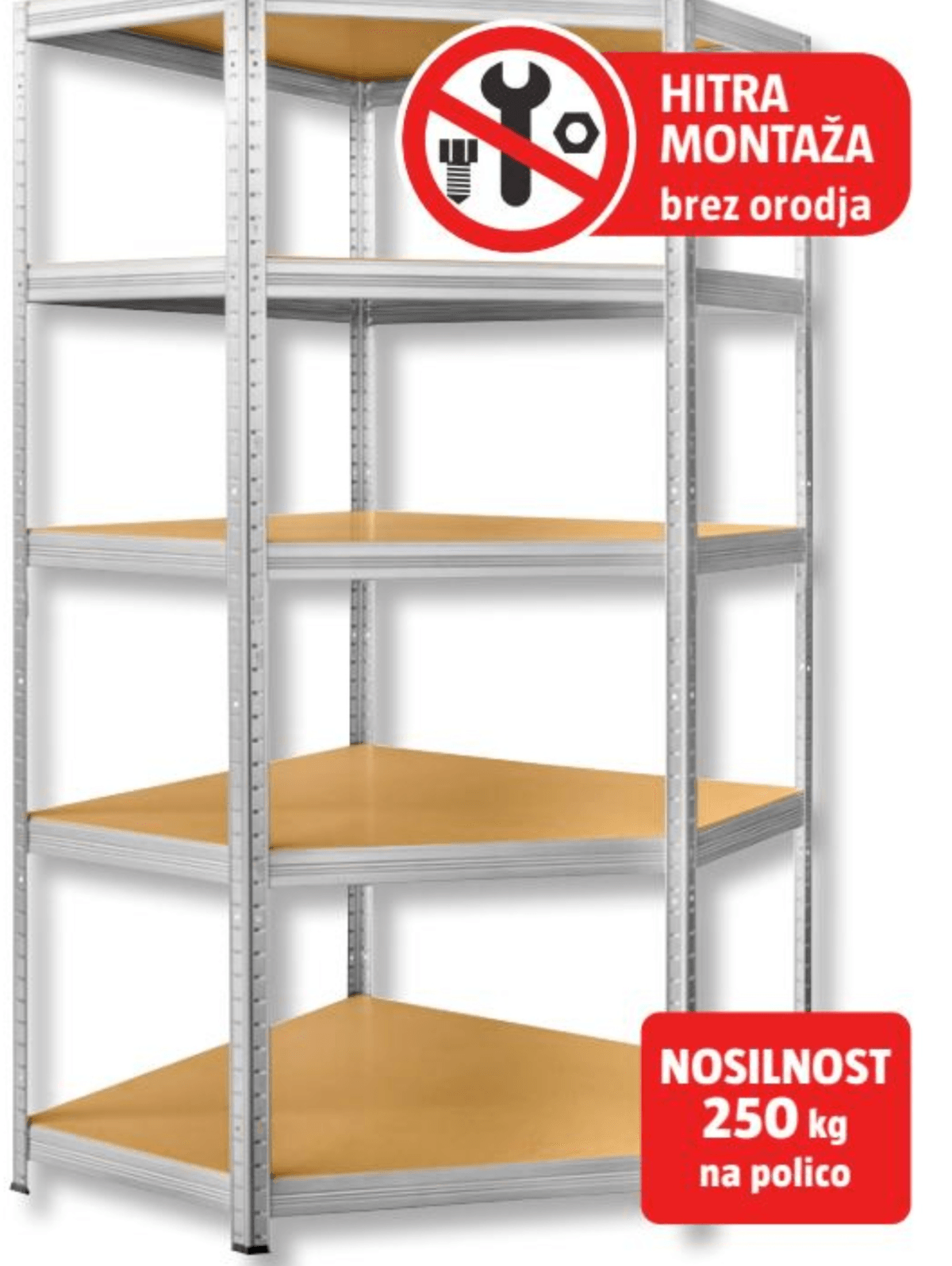 Težkonosilni kovinski regal 'Futur' - Akcija v trgovini Bauhaus