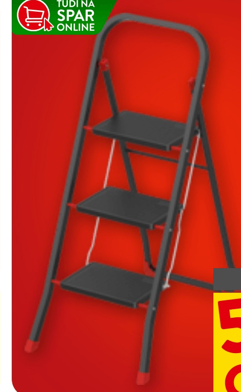 Kovinska lestev - Akcija v trgovini Spar