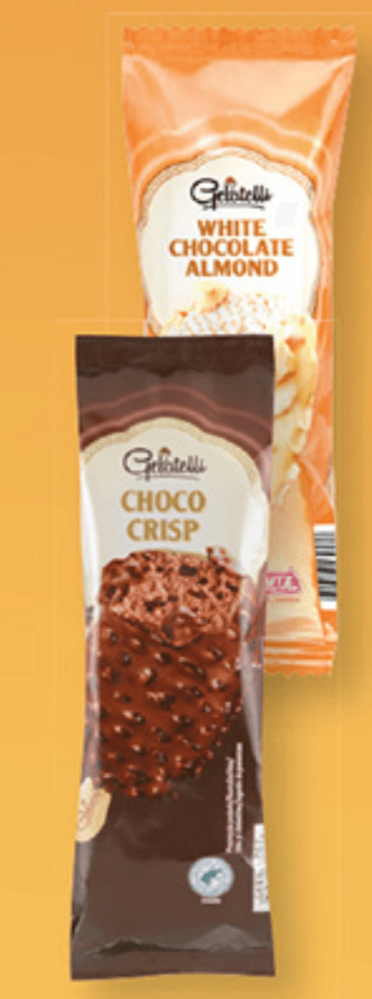 Gelatelli sladoled bela čokolada-mandelj 120 ml Akcija v trgovini Lidl