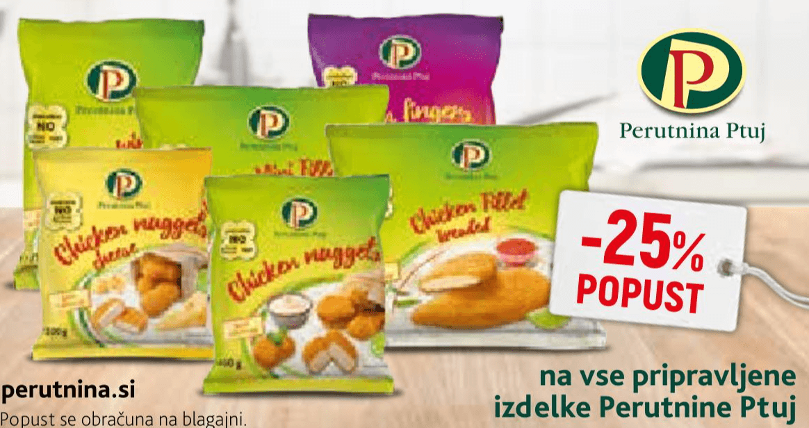 Perutnina Ptuj pripravljene izdelke Akcija v trgovini Jager