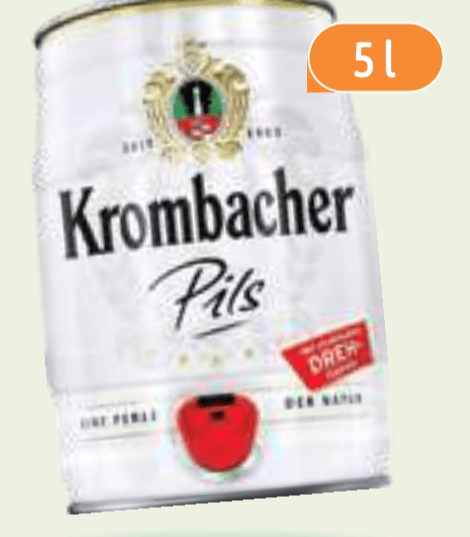 Svetlo Pivo Krombacher Pils 5 l - Akcija v trgovini E.Leclerc