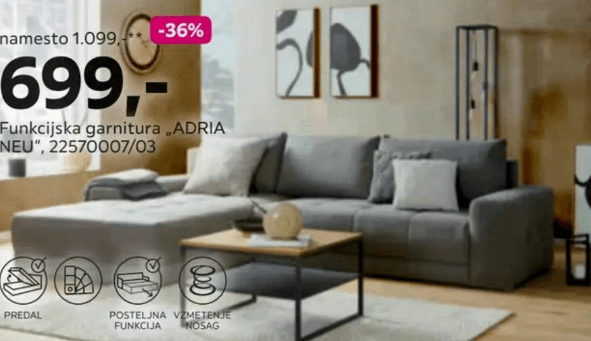 Funkcijska garnitura "ADRIA NEU" - Akcija v trgovini Mömax