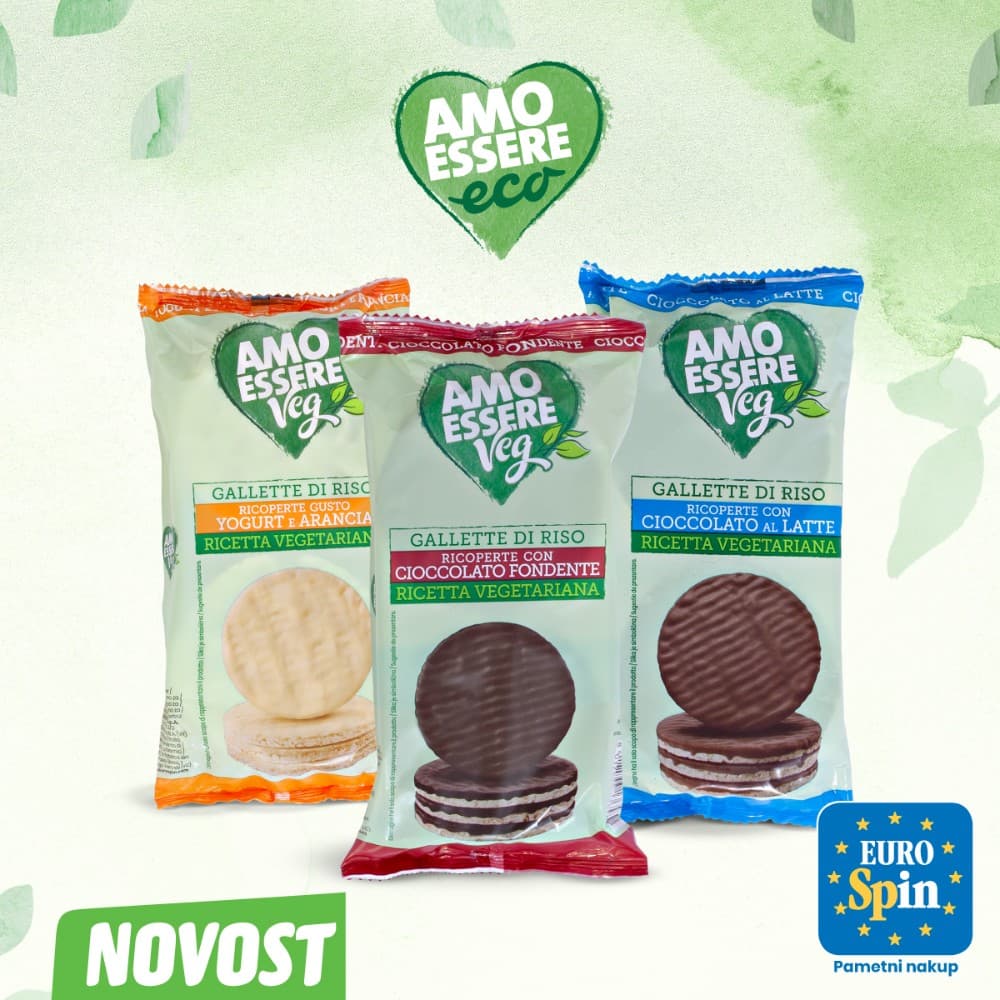 Amo Essere Veg vaflji, koruza in riž 200 g Akcija v trgovini Eurospin