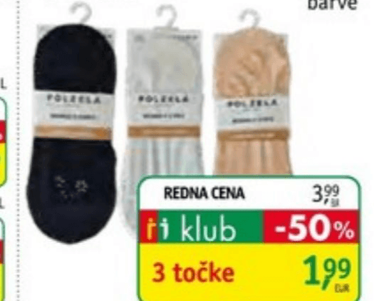 ŽENSKE ČIPKASTE STOPALKE Polzela Akcija v trgovini Jager