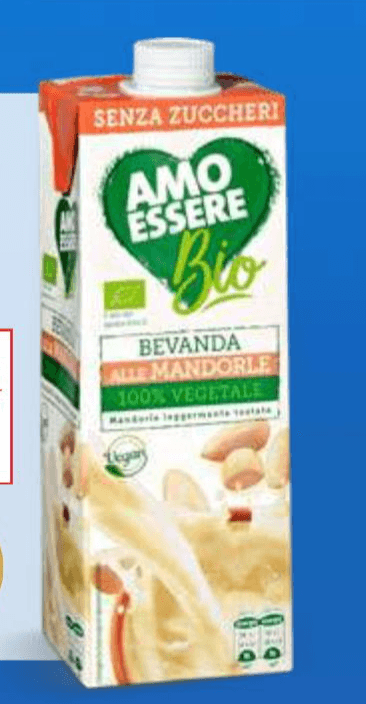 Amo Essere Bio Mandljev napitek 1 l Akcija v trgovini Eurospin