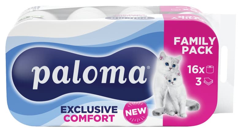Toaletni papir Paloma Exclusive Comfort 16/1 Akcija v trgovini Tuš