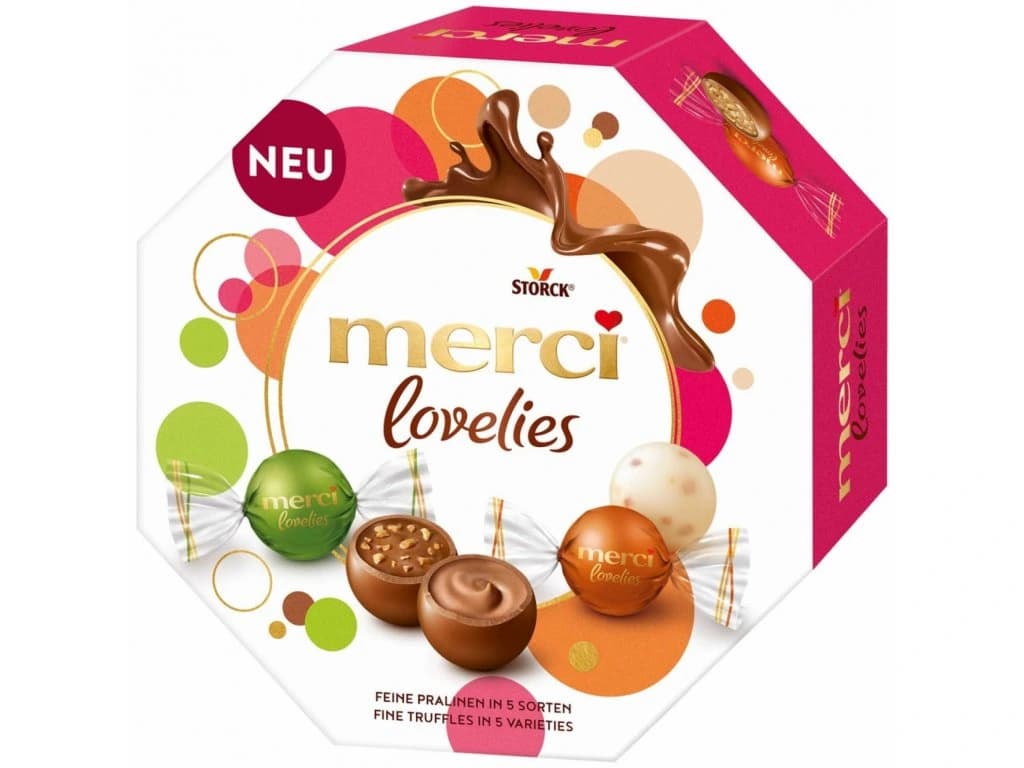 Praline Lovelies Merci 185 g Akcija v trgovini E.Leclerc