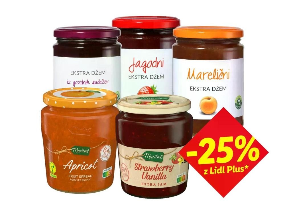 Maribel jagodni ekstra džem 450 g Akcija v trgovini Lidl