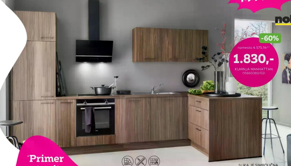 Nolte Kuhinja Manhattan - Akcija v trgovini Mömax