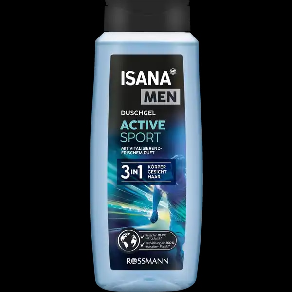 Isana Men Gel za tuširanje Active Sport 500 ml - Akcija v trgovini Spar