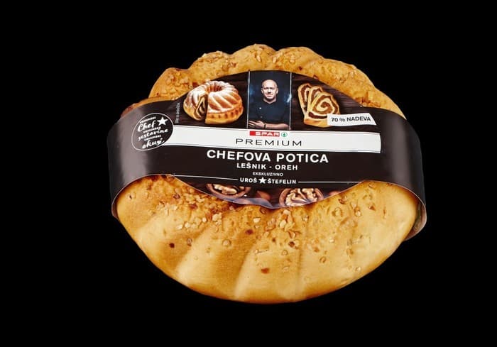Chefova potica lešnik-oreh 1 kg SPAR PREMIUM Akcija v trgovini Spar