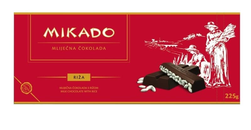 Čokolada z rižem Mikado 225 g Akcija v trgovini Mercator
