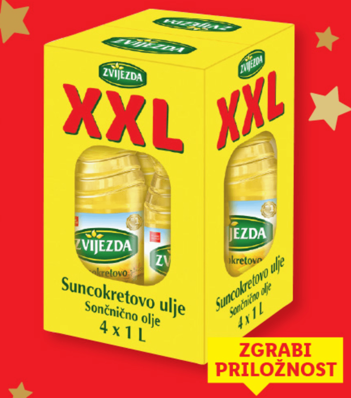 Zvijezda sončnično olje 4 x 1 l Akcija v trgovini Lidl