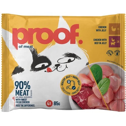 Mokra hrana za mačke Proof 4 x 100 g, 12 x 85 g ali 4 x 85 g Akcija v trgovini Mercator