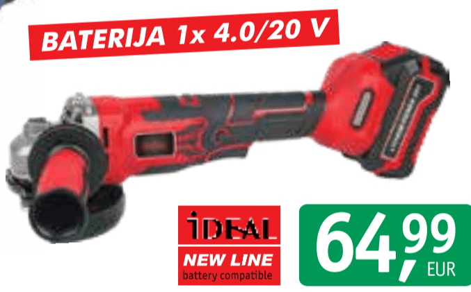 Aku kotni brusilnik Ideal New Line DPAG2051 Akcija v trgovini Jager