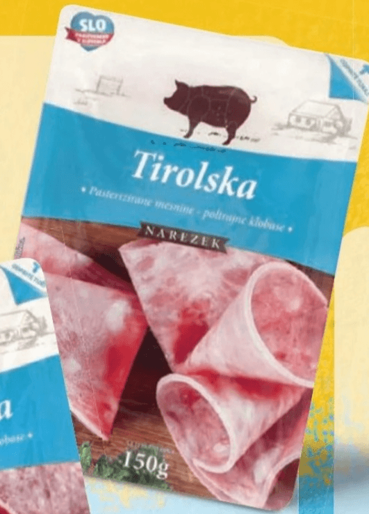 Tirolska/Ljubljanska klobasa 150 g SLO Akcija v trgovini Hofer