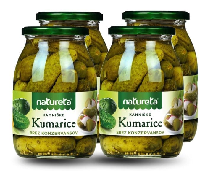 Kamniške kumarice Natureta 4 x 1000 g Akcija v trgovini Mercator