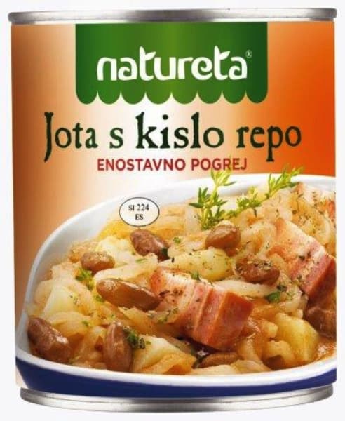 Jota s kislo repo ali kislim zeljem Natureta 840 g Akcija v trgovini Mercator