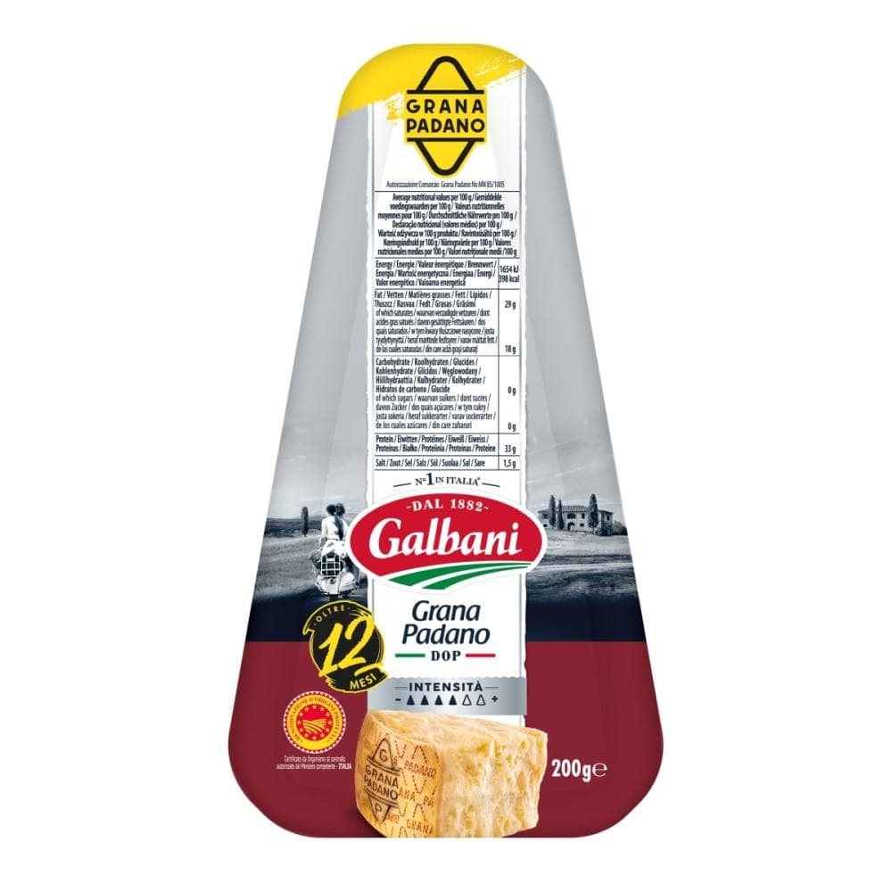 Trdi sir Grana Padano 200 g Galbani Akcija v trgovini E.Leclerc