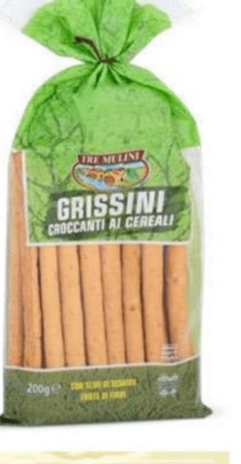 Žitni grisini 200 g TRE MULINI Akcija v trgovini Eurospin
