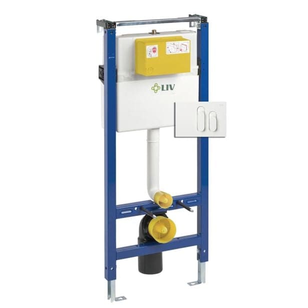 Podometni splakovalnik Liv Fix Pack 7522 Stand s tipko Tune – bela Akcija v trgovini Merkur