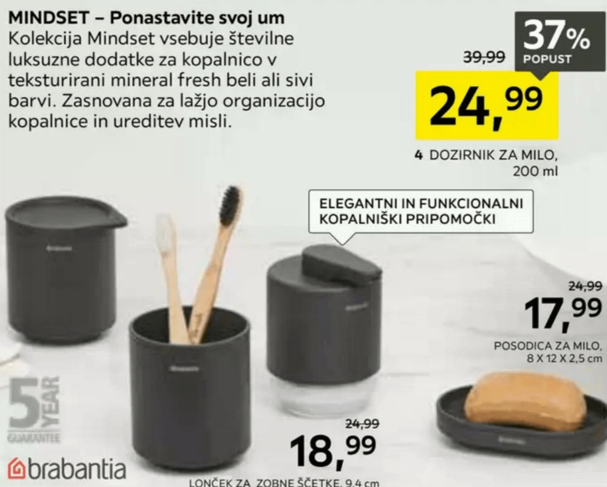 Mindset Doznik za milo 200 ml - Akcija v trgovini Lesnina