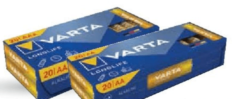 Baterijski vložek Longlife Varta AA ali AAA, 20/1 - Akcija v trgovini Mercator