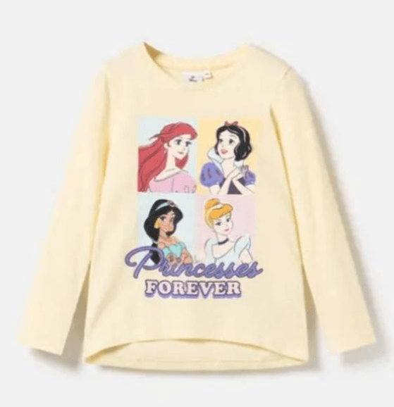 Rumena majica Disney Princess za deklice Akcija v trgovini Pepco