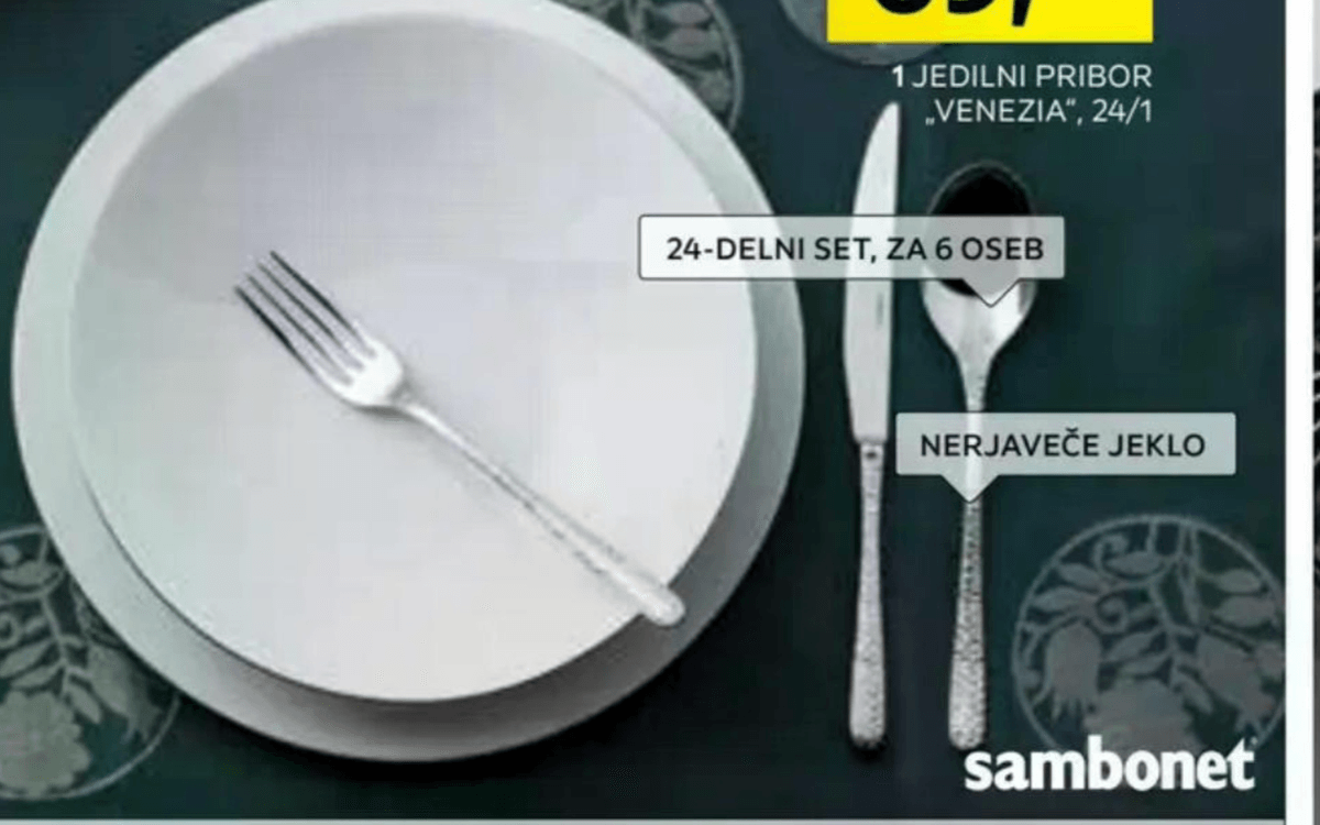 Sambonet jedilni pribor 'Venezia' 24/1 - Akcija v trgovini Lesnina
