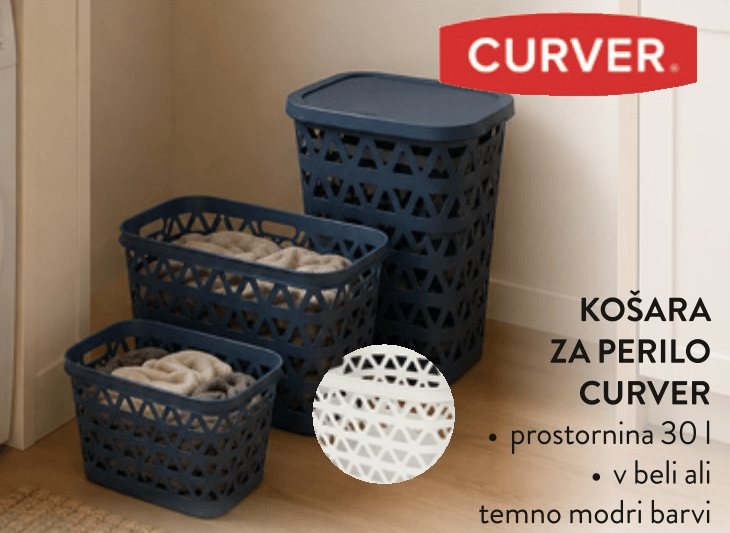 KoŔara za perilo Curver - Akcija v trgovini Spar