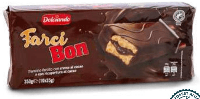 Dolciando rezine Farci Bon s temno čokolado 10 kosov / 350 g Akcija v trgovini Eurospin